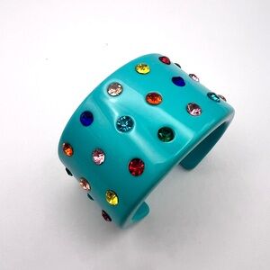 Statement Colorful Gemstone Cuff Bracelet